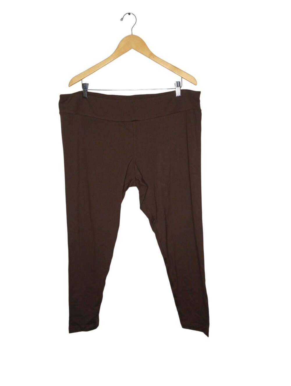 Time and Tru Brown Mid-Rise Fitted Stretch Leggings